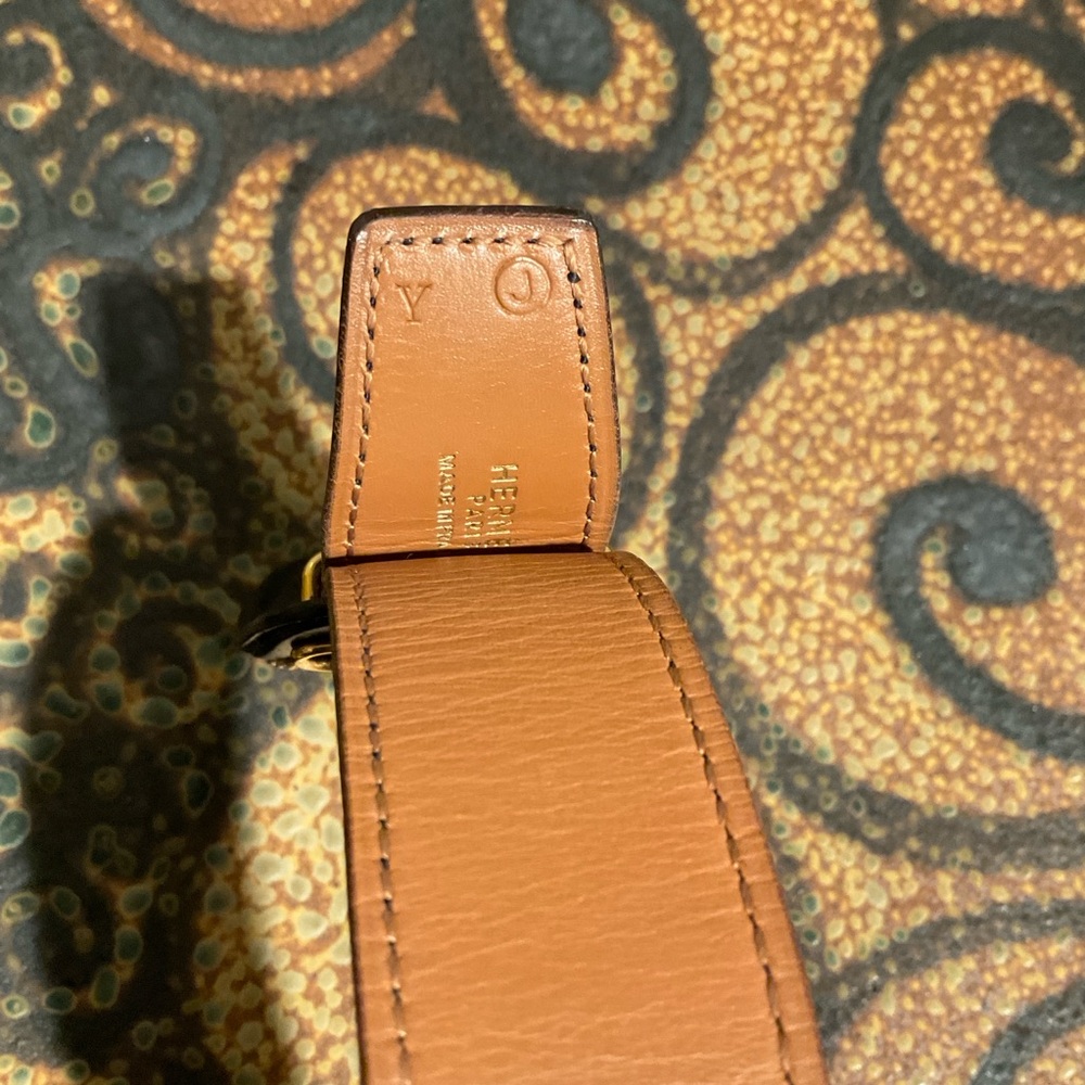 Vintage Hermès deep navy blue leather belt - Picture 8 of 14